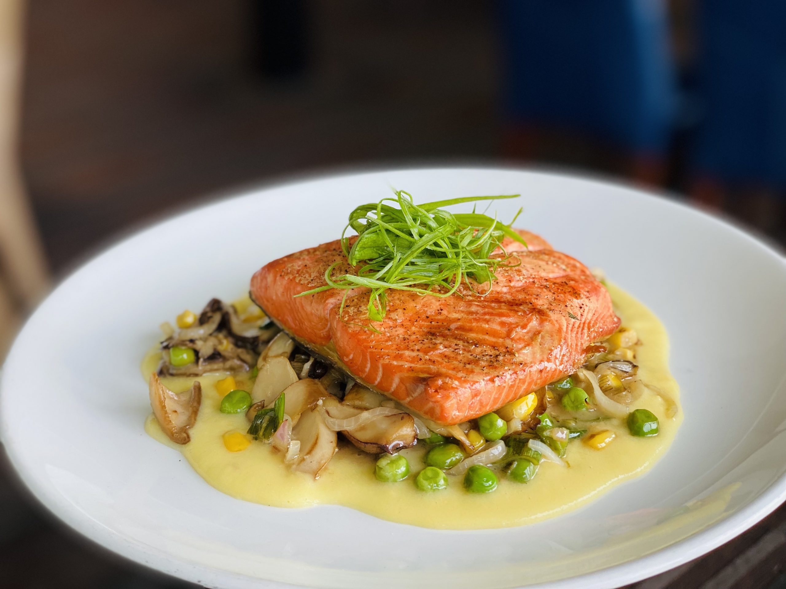 Copper River Salmon at Ray's Boathouse restaurant Seattle WA