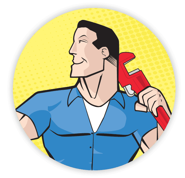 American Plumbing Services Image A man holding a wrench in his hand.
